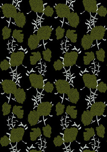 绿叶藤蔓无缝图案纹理