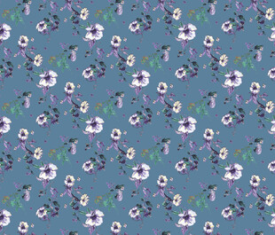 蓝色花卉图案背景纹理