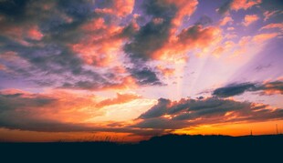 绚丽晚霞天空美景