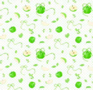 清新绿色果蔬图案背景