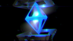 发光蓝色菱形晶体