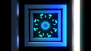 蓝色发光几何图案装饰