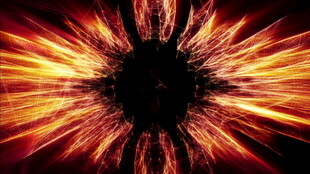 炫彩放射状光芒背景图