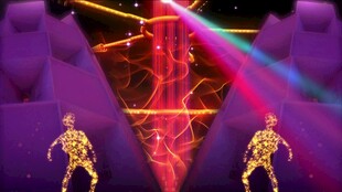 炫酷舞台灯光下的舞者