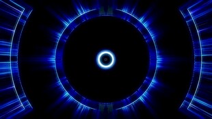 蓝色科技感环形光效背景