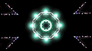 炫彩发光几何图案