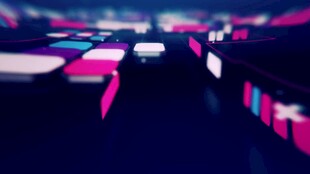 炫彩科技感方块场景