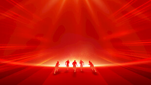 舞台聚光灯下的舞者