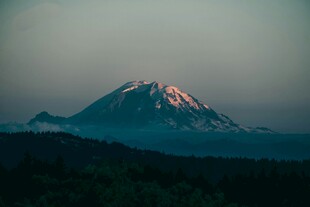 壮丽雪山与森林景观