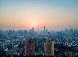 城市日出全景风光