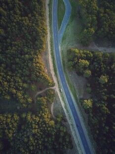蜿蜒公路穿梭茂密丛林