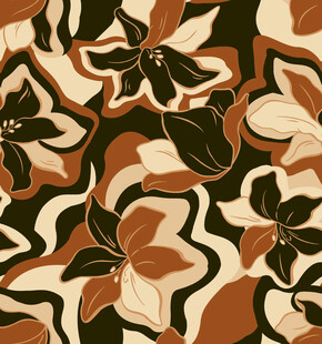 复古花卉图案纹理背景