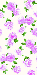 淡紫色玫瑰花卉无缝图案
