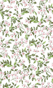 清新花卉植物无缝图案