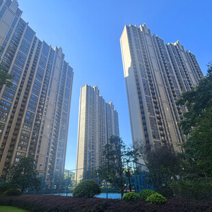 高楼林立的城市住宅区景观