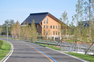 北京朝阳坝河景观