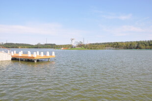 湖畔码头宁静水域风光