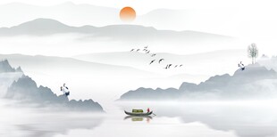 水墨山水背景