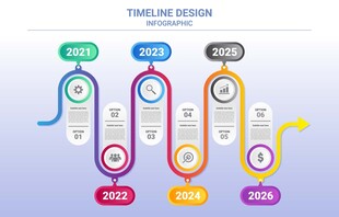 多彩时间轴模板设计