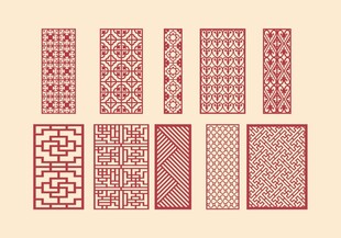 中式镂空雕花隔断