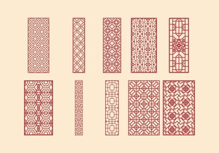 中式镂空雕花隔断