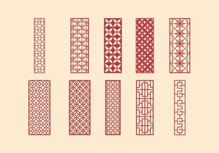 中式镂空雕花隔断