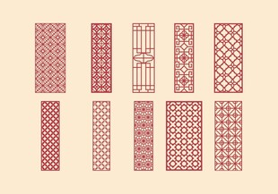 中式镂空雕花隔断