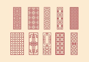 中式镂空雕花隔断