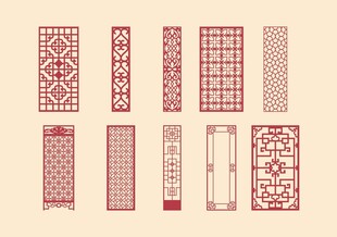 中式镂空雕花隔断