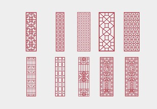 中式镂空雕花隔断