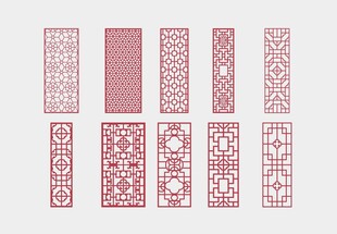 中式镂空雕花隔断