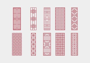 中式镂空雕花隔断