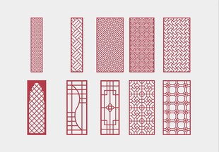 中式镂空雕花隔断