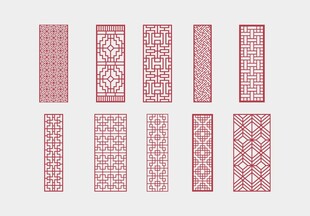 中式镂空雕花隔断