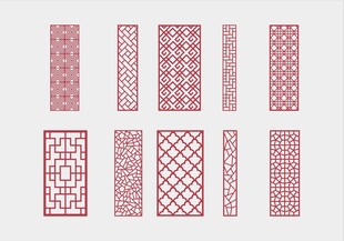 中式镂空雕花隔断