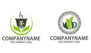 咖啡茶叶茶楼茶相关公司标志设计