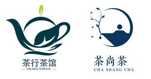 简约风茶饮品牌标志设计