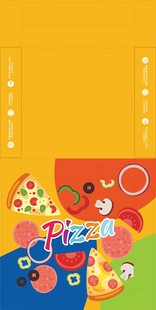 披萨盒 包装设计展开图