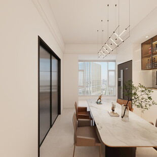 现代简约风餐厅室内景致