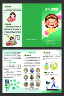 流行感冒三折页