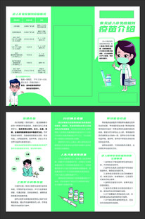 常见成人非免疫规划疫苗三折页