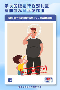 戒烟海报 家长行为影响 
