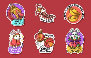 可爱运动主题卡通贴纸