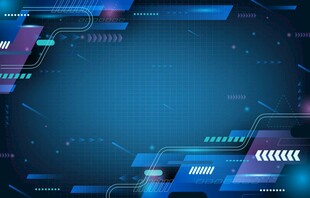 科技感蓝色线条背景图
