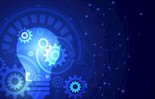 科技灵感灯泡与齿轮的融合