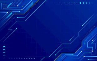 蓝色科技风电路板背景图