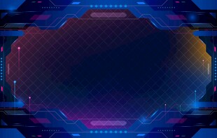 炫彩科技风几何背景图案