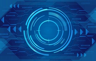 科技感蓝色圆形界面元素