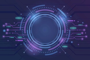 科技感环形电路背景图