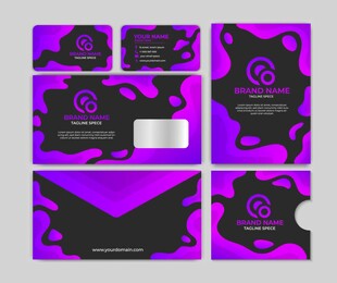 紫色系创意品牌视觉设计